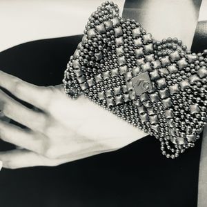 Sergio Gutierrez Mid Century Modern Liquid Metal Signed Bracelet